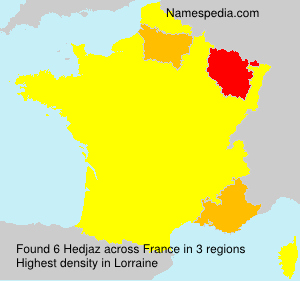 Surname Hedjaz in France Surname Hedjaz in France
