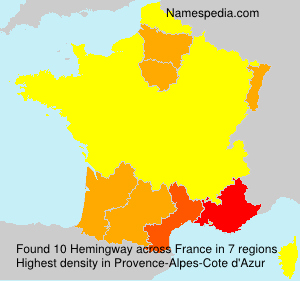 Surname Hemingway in France Surname Hemingway in France