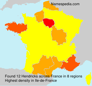 Surname Hendricks in France Surname Hendricks in France