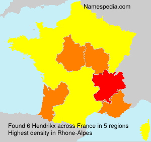 Surname Hendrikx in France Surname Hendrikx in France