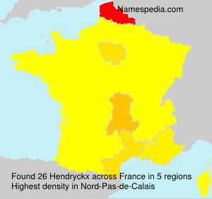 Surname Hendryckx in France Surname Hendryckx in France