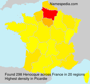 Surname Henocque in France Surname Henocque in France