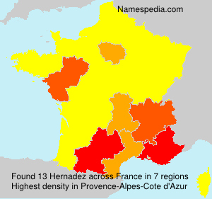 Surname Hernadez in France Surname Hernadez in France