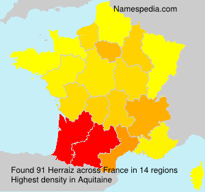 Surname Herraiz in France Surname Herraiz in France