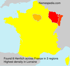 Surname Herrlich in France Surname Herrlich in France