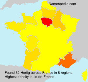 Surname Hertig in France Surname Hertig in France