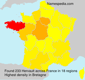 Surname Hervault in France Surname Hervault in France