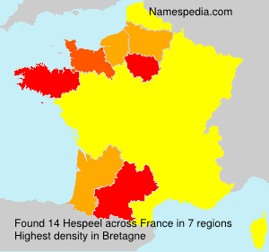Surname Hespeel in France Surname Hespeel in France
