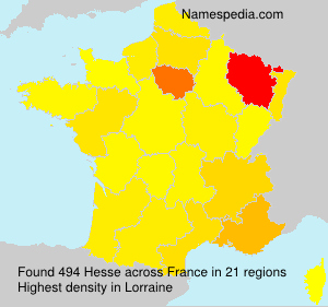Surname Hesse in France Surname Hesse in France