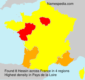 Surname Hessin in France Surname Hessin in France