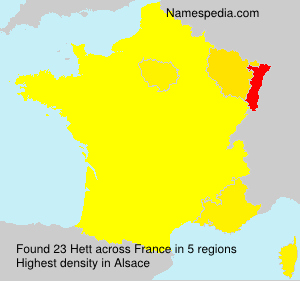 Surname Hett in France Surname Hett in France