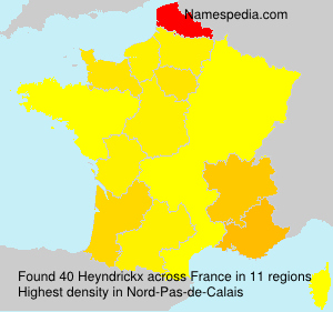 Surname Heyndrickx in France Surname Heyndrickx in France