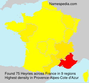Surname Heyries in France Surname Heyries in France