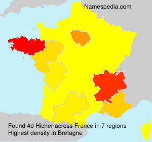 Surname Hicher in France Surname Hicher in France