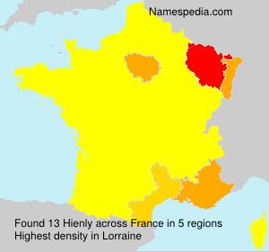 Surname Hienly in France Surname Hienly in France