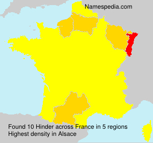 Surname Hinder in France Surname Hinder in France