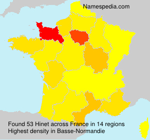 Surname Hinet in France Surname Hinet in France