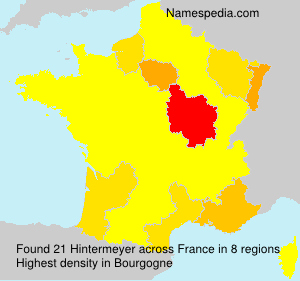 Surname Hintermeyer in France Surname Hintermeyer in France