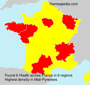 Surname Hladik in France Surname Hladik in France