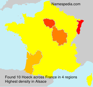 Surname Hoeck in France Surname Hoeck in France