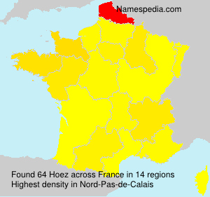 Surname Hoez in France Surname Hoez in France