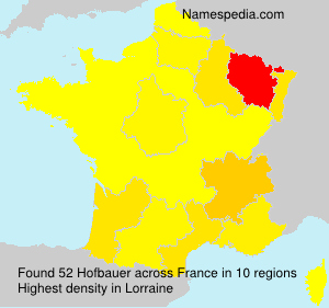 Surname Hofbauer in France Surname Hofbauer in France