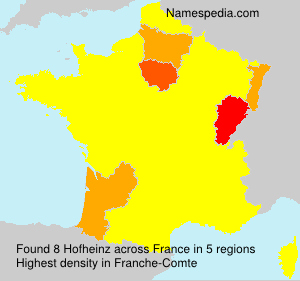 Surname Hofheinz in France Surname Hofheinz in France