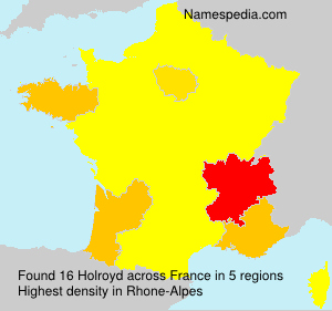 Surname Holroyd in France