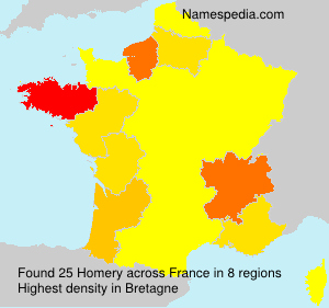 Surname Homery in France Surname Homery in France
