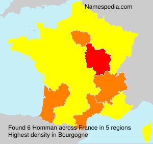 Surname Homman in France Surname Homman in France