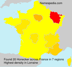 Surname Honecker in France Surname Honecker in France