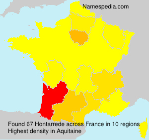 Surname Hontarrede in France Surname Hontarrede in France