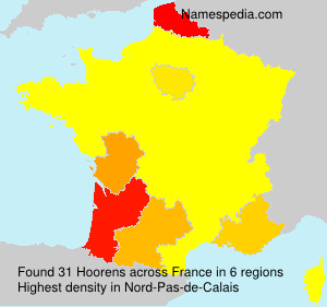 Surname Hoorens in France Surname Hoorens in France