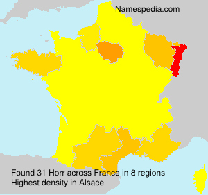 Surname Horr in France Surname Horr in France