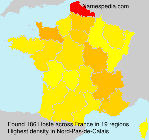 Surname Hoste in France Surname Hoste in France