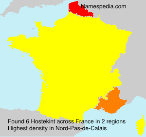 Surname Hostekint in France Surname Hostekint in France
