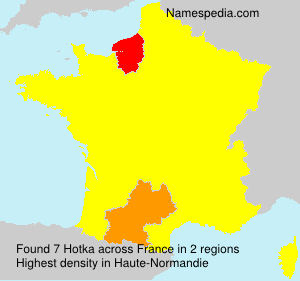 Surname Hotka in France Surname Hotka in France