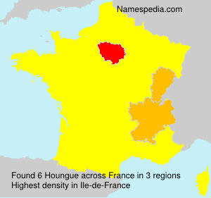 Surname Houngue in France Surname Houngue in France