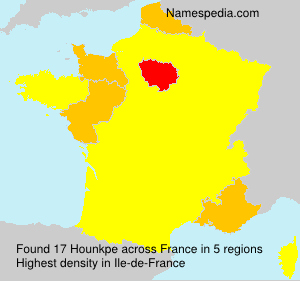 Surname Hounkpe in France Surname Hounkpe in France
