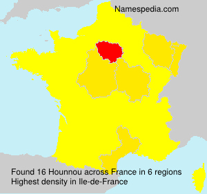 Surname Hounnou in France Surname Hounnou in France