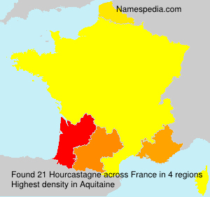 Surname Hourcastagne in France Surname Hourcastagne in France