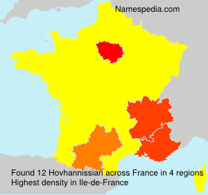 Surname Hovhannissian in France Surname Hovhannissian in France
