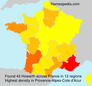 Surname Howarth in France Surname Howarth in France