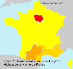 Surname Howat in France Surname Howat in France