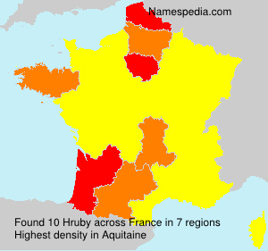 Surname Hruby in France Surname Hruby in France