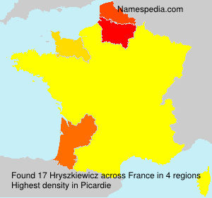 Surname Hryszkiewicz in France Surname Hryszkiewicz in France