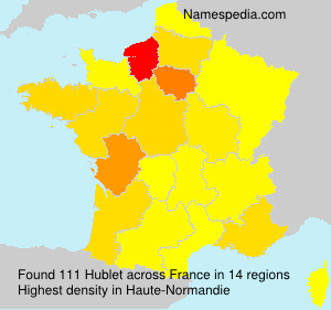 Surname Hublet in France Surname Hublet in France