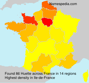 Surname Huette in France Surname Huette in France