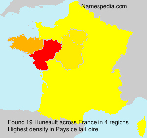 Surname Huneault in France Surname Huneault in France