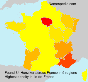 Surname Hunziker in France
